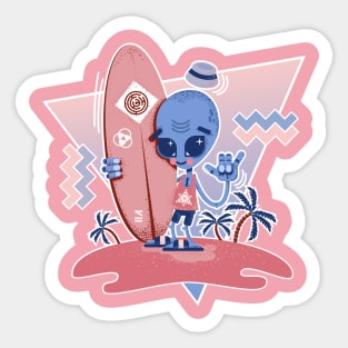 Serenity Alien Surfer Sticker